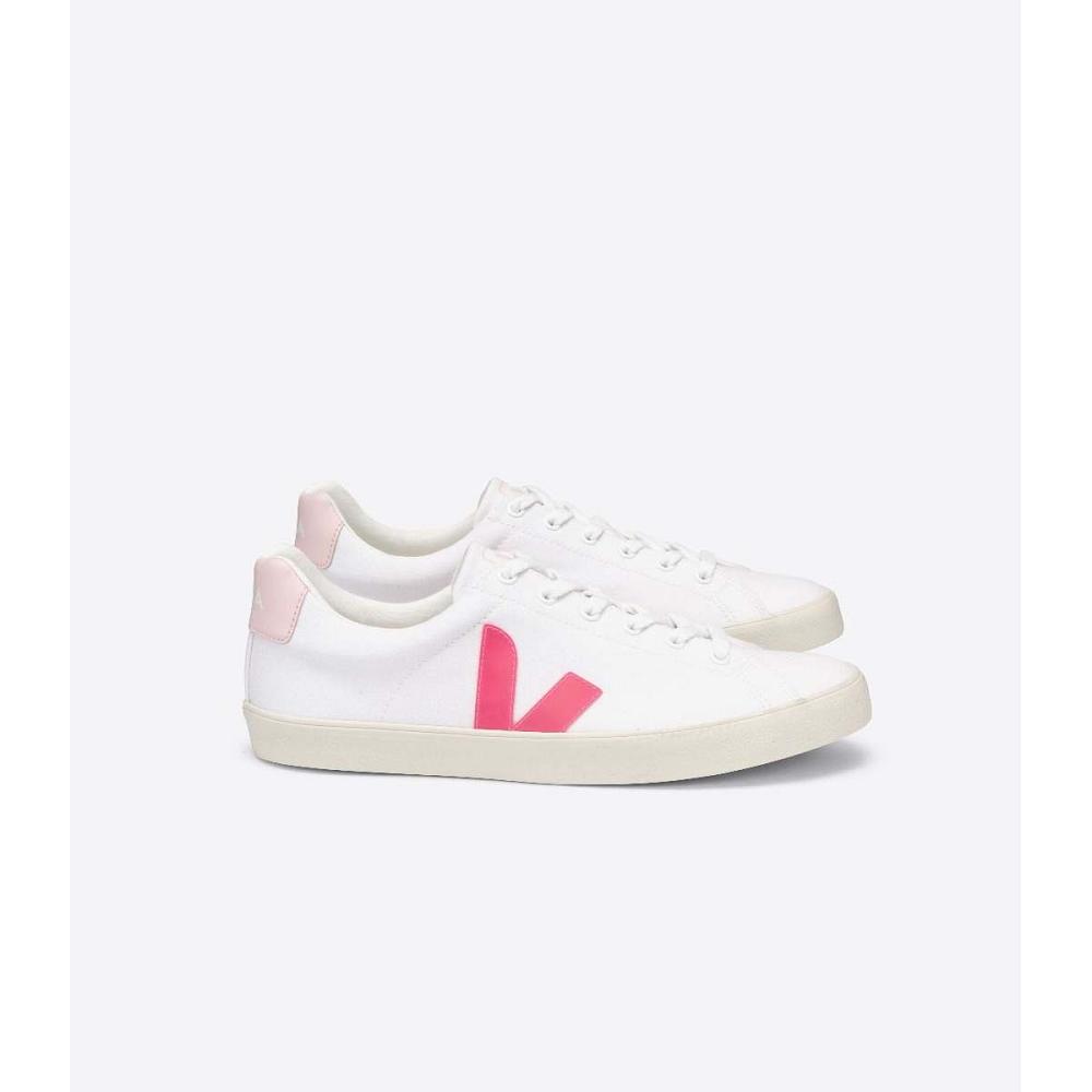 Veja ESPLAR SE CANVAS Women\'s Shoes White/Orange/Pink | NZ 513ZUT